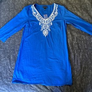 Blue LTS Beaded Cover-Up